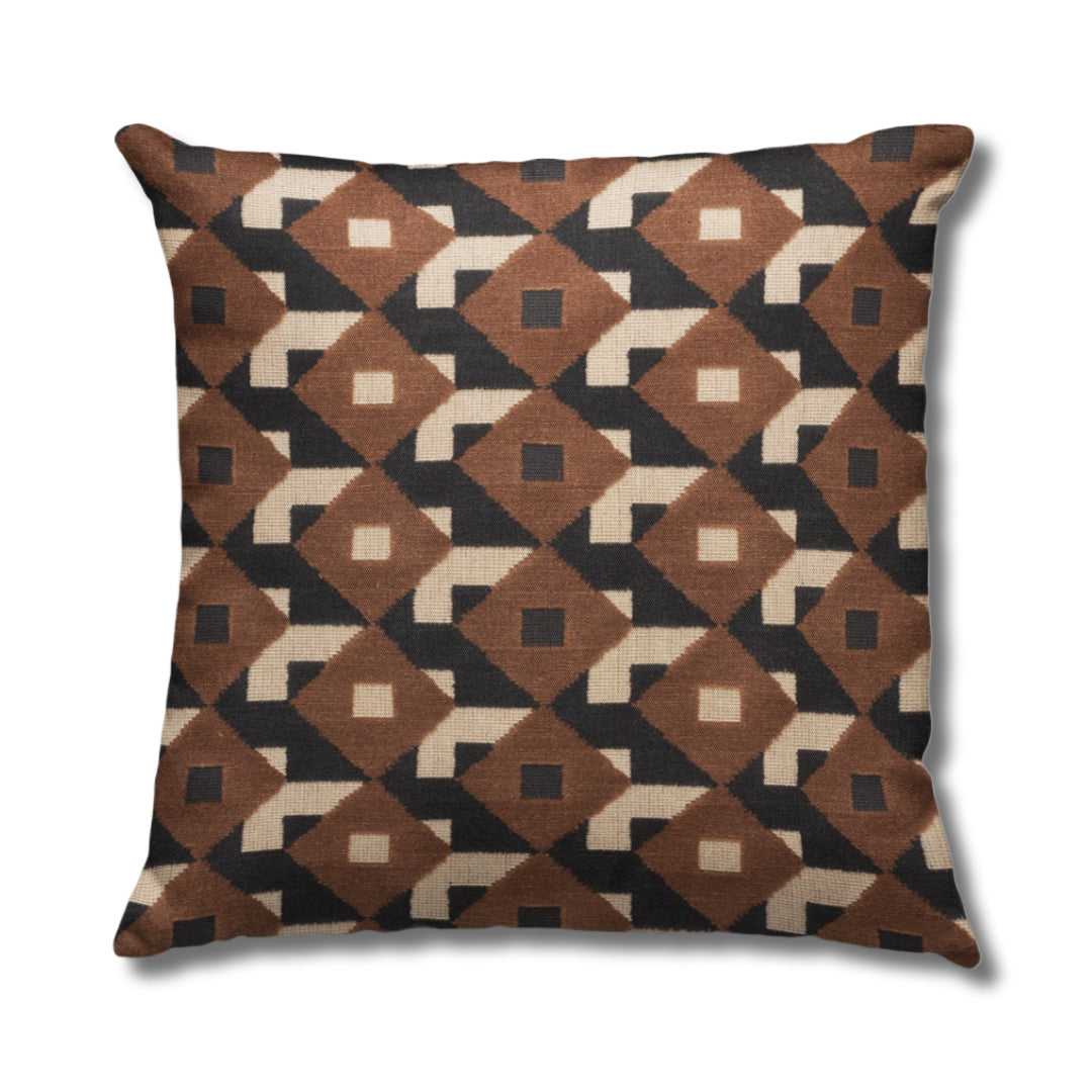 Dazzle Velvet Pillow | Brown & Black