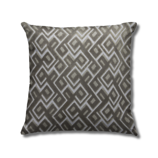Anni Jacquard Velvet Pillow | Dark Taupe Linen