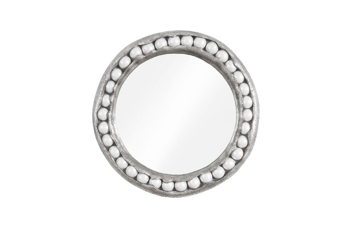 Pearl Round Silver Mirror