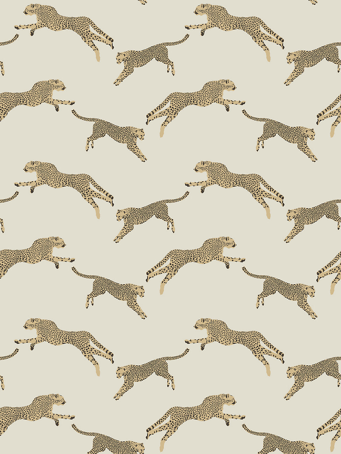 The House of Scalamandré - Leaping Cheetah Fabric and Wallcovering