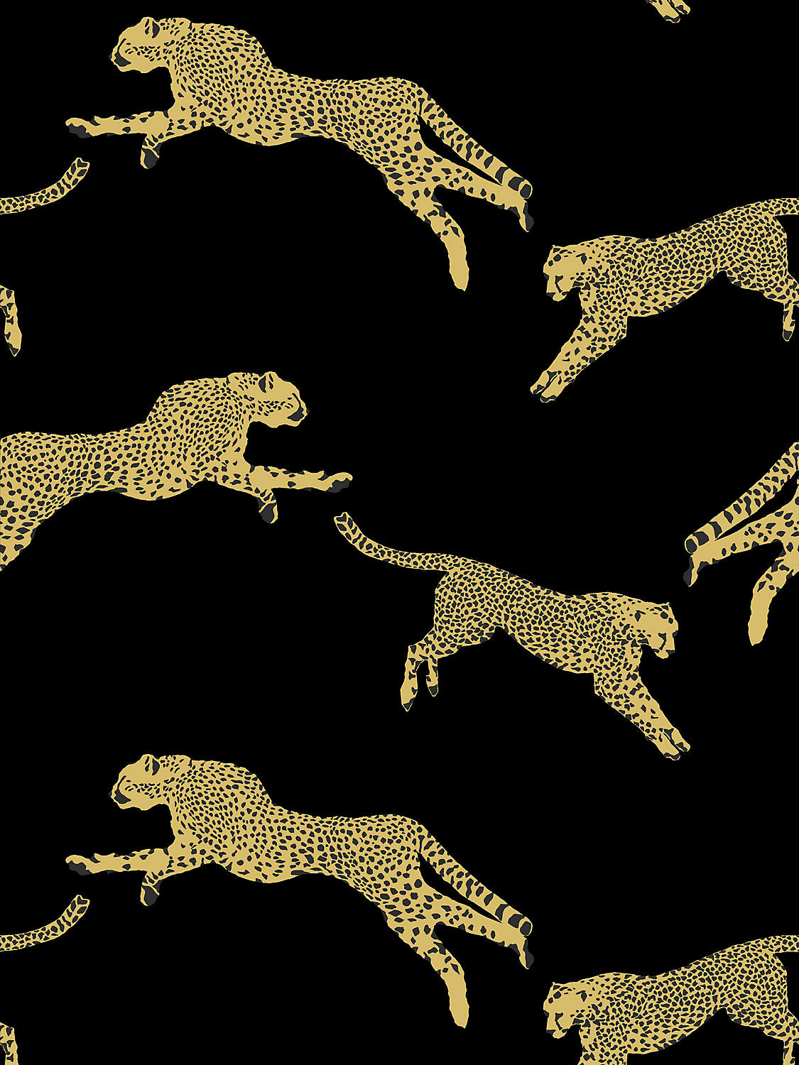 Cheetahs Leaping Beige Wallpaper – Voutsa