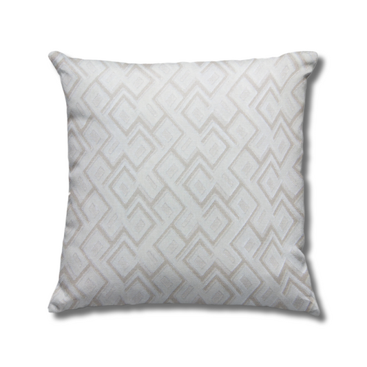 Anni Jacquard Velvet Pillow | White Linen