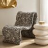 Accent Chair with Performance Chenille Upholstery and Curved Design