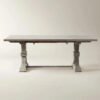 Extending dining table with removable leaves seats 6 to 10 guests