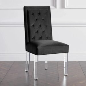 Dining Chair with Tufted Upholstered Seat and Backrest