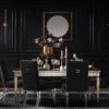 Dining Chair with Tufted Upholstered Seat and Backrest