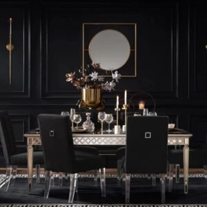 Dining Chair with Tufted Upholstered Seat and Backrest