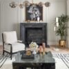 Coffee Table with Acacia Root Design and Resin Stone Finish