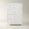 Tall Dresser with Reeded Drawer Fronts and Metal Hardware