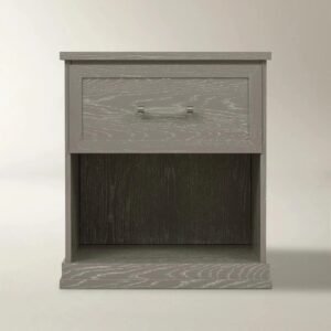 Nightstand with Storage Drawers and Acrylic Metal Handles