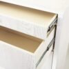 Tall Dresser with Reeded Drawer Fronts and Metal Hardware