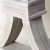 Extending dining table with removable leaves seats 6 to 10 guests