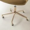 Desk chair with velvet upholstery adjustable height swivel base