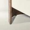 Bench with Chenille Upholstery and Burl Wood Panels