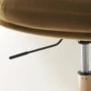Desk chair with velvet upholstery adjustable height swivel base