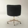Desk chair with velvet upholstery adjustable height swivel base