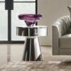 End Table with Marble Top and Soft-Close Storage Drawer