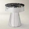End Table with Marble Top and Soft-Close Storage Drawer
