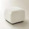 Pouf with Faux Fur Upholstery and Foam Cushioning