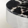 End Table with Marble Top and Soft-Close Storage Drawer
