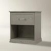 Nightstand with Storage Drawers and Acrylic Metal Handles