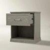 Nightstand with Storage Drawers and Acrylic Metal Handles