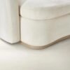 Curved Chenille Sofa with Triple Layer Cushions