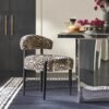 Dining Chair Set with Upholstered Seat and Wooden Legs