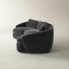 Modular Velvet Sectional Sofa with Curved Silhouette