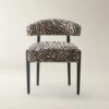 Dining Chair Set with Upholstered Seat and Wooden Legs