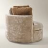 Accent Chair with Chenille Upholstery and Swivel Base
