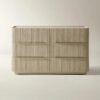 Six Drawer Dresser with Fluted Oak Front and Soft-Close Drawers