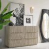 Six Drawer Dresser with Fluted Oak Front and Soft-Close Drawers