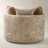 Accent Chair with Chenille Upholstery and Swivel Base