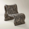 Accent Chair with Performance Chenille Upholstery and Curved Design