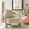 Accent Chair with Lacquered Frame and Faux Fur Cushion