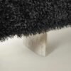 Bench with Faux Fur Upholstery and Rubberwood Base