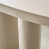 Lacquered desk with cylindrical base engineered wood frame
