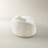 Chenille Chaise Lounge with Curved Design and Foam Cushioning