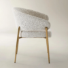 Dining Chair Set with Upholstered Seat and Metal Frame
