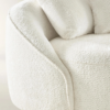 Chenille Chaise Lounge with Curved Design and Foam Cushioning