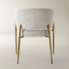 Dining Chair Set with Upholstered Seat and Metal Frame