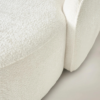 Chenille Chaise Lounge with Curved Design and Foam Cushioning