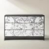 Wide Dresser with Marble Drawer Fronts and Soft-Close Drawers