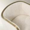 Accent Chair with Boucle Upholstery and Swivel Base