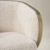 Accent Chair with Boucle Upholstery and Swivel Base