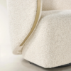 Accent Chair with Boucle Upholstery and Swivel Base